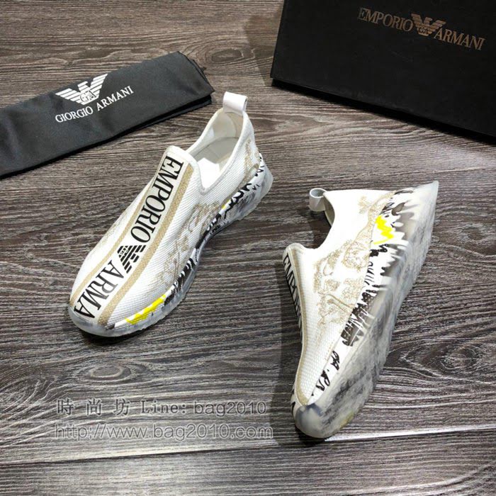 Armani男鞋 2019新款 男士休閒運動鞋 透氣網布 阿瑪尼時尚男鞋  jpx2156